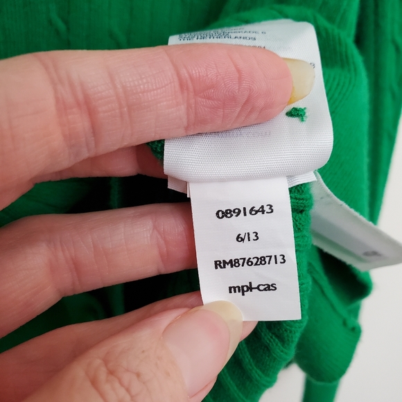 Tommy Hilfiger Pima Cotton cable knit style cardigan button front H - Picture 5 of 10